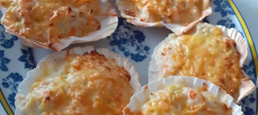 FALSAS VIEIRAS DE RODABALLO - receta creada por OIHANA FARIÑAS - Deleg.Bilbao