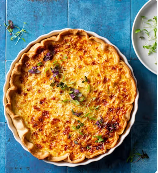 Tarta salada de puerros