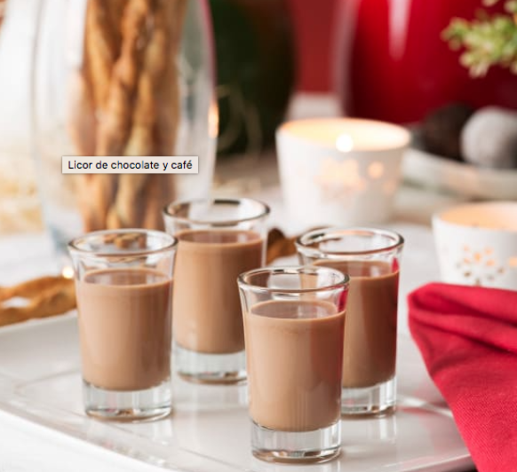 Licor de chocolate para Noche Vieja