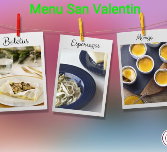 Menu de San Valentin
